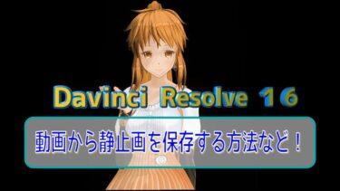 Davinci Resolve 16の動画から静止画の画像を保存する方法とブログのアイキャッチを作成してみた！